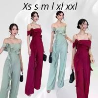 ราคา มีถึง 2XL ชุดจั้มสูท Ritar Costume : VG501 สีน้ำตาล ชมพูกะปิ สีแดง เขียวมิ้น ขายาว ชุดออกเดท ชุดไปงานแต่ง ชุดแฟชั่น งานป้าย ชุดดินเนอร์ - เสื้อผ้า ,Clothing ผู้หญิง Women (1731551144032766688)