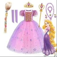 ราคา พร้อมส่ง ชุดเจ้าหญิงราพันเซล พร้อมอุปกรณ์เข้าชุดมีแยกขาย Rapunzel costume for kid (1731986543641397702)