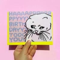 ราคา การ์ดวันเกิด Birthday Screaming ลายแมวกวนๆ การ์ดวันเกิดน่ารัก ลายแมว | Funny Cat happy birthday card, cute birthday card (1731946809032083445)