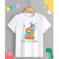 ราคา เสื้อยืดลายวันเกิดตัวเลข 2 Happy Birthday Dinosaur (1729677038203866023)