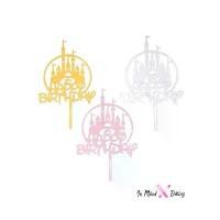 ราคา ป้ายปราสาทHappy Birthday อครีลิค ตกแต่งเค้ก (1731286531338045454)
