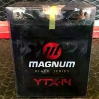 ราคา แบตเตอรี่ มอเตอร์ไซค์ MAGNUM Black Series YTX-14 (12V 14AH) / Made in Thailand royal enfield คลาสสิค 500 (1732052763585579383)