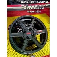 ราคา ล้อแม็กขอบ15 รถเก๋ง 4รู100 15x7.0 ET+35 [ราคา4วง] Made in Thailand ล้อแท้ SSW S331 สีดำตัวหนังสือแดง ใหม่แกะกล่อง ราคานี้มีมีแค่10ชุด แถมจุกสีอย่างดี (1731778436956521945)