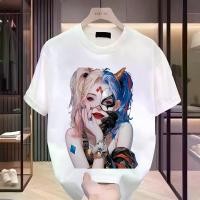 ราคา [COD] เสื้อยืดOversized สกรtees | กีตาร์การ์ตูนThai Vibe × Harley Quinn, สวมสบายน่ารัก, ผ้าม Soft Breathable, Unisex Fit ทุกฤดู, สีบู๊ท100% S - 3XL, 3D Neon + NFT (1732299086247462671)