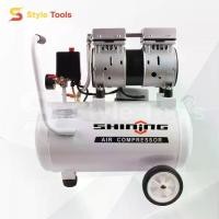 ราคา SHINING ปั้มลมออยล์ฟรี ปั้มลม 30 ลิตร OIL FREE 2 แรงม้า ปั้มลมไฟฟ้า เครื่องมือช่าง ถังลม(ถังเต็ม)ลิตร (1729689080427940342)