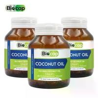 ราคา [แพ็ค 3 ขวด สุดคุ้ม] น้ำมันมะพร้าวสกัดเย็น ไบโอแคป Coconut Oil Biocap น้ำมันมะพร้าว น้ำมันมะพร้าวสกัด น้ำมันมะพร้าวสกัดเย็นแคปซูล (1730868839037241660)