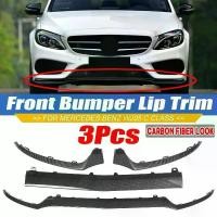 ราคา คิ้วกันชนหน้ารถ, วัสดุคาร์บอนไฟเบอร์, ตัวแยกริมฝีปาก Diffuser Spoiler, สำหรับ Mercedes สำหรับ Benz W205 C Class 2015-2018, สำหรับชุดตัว AMG (1730311224853236264)