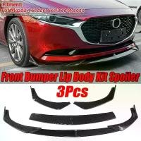 ราคา คาร์บอนไฟเบอร์ลุค / สีดำรถด้านหน้ากระจังหน้าริมฝีปาก Diffuser สแปนเนอร์ยามครอบตัดชุดสำหรับ Mazda 3 ซีดาน Axela 2019 2020 (1730285876144212520)