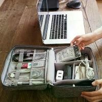 ราคา On time กระเป๋า ใส่อุปกรณ์อิเล็กทรอนิกส์ สายชาร์ต Gadget พร้อมที่ซับพอร์ตกระกระเป๋า กระเป๋าเก็บอุปกรณ์มือถือ โน๊ตบุ๊ค หูฟัง กันน้ำ กันฝุ่น (1731889471480629097)