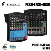 ราคา Soundcraft FX8U/EFX8/4USB เพาเวอร์แอมป์มิกเซอร์ระดับมืออาชีพ 8 แชนแนล พร้อมมิกเซอร์บันทึกเสียง Bluetooth ในตัวเหมาะสำหรับ MIXER การแสดงบนเวที, บาร์ดีเจ, ร้านอาหารและบาร์, สถานที่ (1730895505889725025)