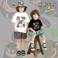 ราคา [ ส่งฟรี ] KD0663 เสื้อเด็ก เสื้อยืดเด็ก เสื้อยืด ผ้า Cotton 100% หมูเด้ง หมูดุ้ง WAFFLE STUDIO ซีโอดี (1732495002605880829)