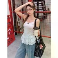 ราคา เสื้อชั้นใน แขนกุด ลูกไม้ เซ็กซี่และน่ารัก พร้อมชายเสื้อลูกไม้ ทรงสลิมฟิต เสื้อฐาน สำหรับผู้หญิง อินเทรนด์ สไตล์ Ins โชว์ หลัง waffle flefle กันยูวี กล้าม มี บรา กราม เสื้อ (1731220968417494333)