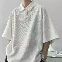 ราคา เสื้อยืดแขนสั้น Waffle POLO Unisex ชุดฤดูร้อนใหม่ สไตล์อเมริกันหลวม แบรนด์อินเทรนด์ เสื้อยืดแขนสั้น เหมาะสำหรับคู่รักหนัก (1732124298804758864)