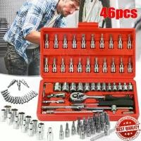 ราคา ชุดบล็อกประแจ เครื่องมือช่าง ชุดประแจบล็อก 46 ชิ้น บล็อก 1/4 ชุดบล็อก ประแจ Hand Tools ชุดเครื่องมือ อุปกรณ์ช่าง ประแจชุ (1732462611095455546)