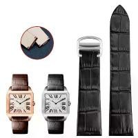ราคา สายนาฬิกา 18 มม. และ 21 มม. สำหรับ Car-tier Watch W2006951 และ WH100751, หนังวัวเครื่องกล, พร้อมหัวเหล็ก, สายเมล็ดปลายลิงค์, เข้ากันได้กับ Sandoz Santos (1732488598026487710)
