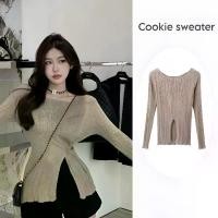 ราคา cookie top เสื้อปาดไหล่ แขนยาว (1729846323483282080)