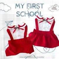 ราคา PetSociety เสื้อสุนัข-แมว Dog clothes Cat Clothes ชุดนักเรียนอนุบาล My First School (1732326261643118129)