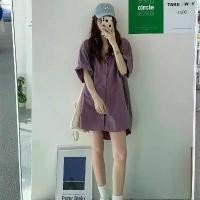 ราคา เดรสเชิ้ต ทรงหลวม พลัสไซส์ สำหรับสาวอวบเล็กน้อย เสื้อแจ็คเก็ตฤดูร้อนบาง เสื้อผ้ากันแดดสีทึบอเนกประสงค์ เสื้อ สียีนส์ เ ส ื ้ อ อก 50 binder เสื้อ baby tee tshirt เสื้อ (1732239636803716447)