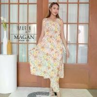 ราคา ชุดเซ็ทแฟชั่น Marin Magan Set เสื้อคอเหลี่ยมแขนกุด อก40นิ้ว รหัส MS008 (1732296374049015905)