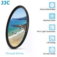 ราคา ตัวกรองเลนส์ป้องกันรังสียูวี, JJC, 62mm, 19 ชั้นหลายชั้น MC UV Filter, เข้ากันได้กับ Fujifilm XF 23mm f/1.4 R, Olympus 12-40mm f/2.8, Tamron 18-200mm F/3.5-6.3 และอื่น ๆ พร้อมด้าย 62mm (17304221836249