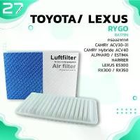 ราคา กรองอากาศ TOYOTA CAMRY / ALPHARD / ESTIMA / HARRIER / LEXUS ES300 RX300 - รหัส RA179N - AIR FILTER BY RYGO (1732459873781450537)