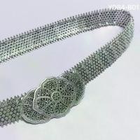 ราคา [พร้อมส่ง] Vintage Jewelry ซีรีย์เข็มขัดโลหะ เข็มขัดชุดไทย ลายดอกพิกุล สีเงินรมดำ ทนทานไม่ขาดง่าย คาดเอวรัดผ้าถุง (1732495151966028891)