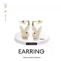 ราคา PLAYBOY Earring Collection ต่างหู ดีไซน์แบบห้อย รูปหัวโลโก้กระต่ายใหญ่ ฝังเพชร รหัส ST-253E356CG สีทอง (1732321666048951910)