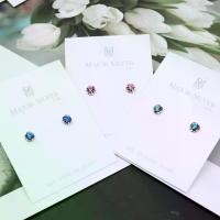 ราคา Thailand silver earring : ต่างหูเงินแท้ 925 กลม 4 มิล ติดพลอย ต่างหูแฟชั่น น่ารักๆ สไตล์มินิมอล ต่างหูเงินแท้100 (1732246212369615107)