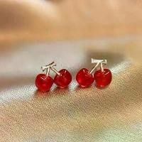 ราคา ต่างหู Cherry สีแดง สไตล์สาวหวาน เรียบง่าย และหลากหลาย สำหรับผู้หญิง ต่างหู เชอร์รี่ earring จิว ดาม หู ผู้ หญิง ต่างหู เชอร์รี่ สีแดง (1731710522039503265)