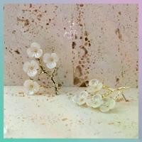 ราคา [พร้อมส่งในไทย] Sakura Earring - ต่างหูดอกไม้เรียบหรู สไตล์เกาหลี (1729676920991026047)