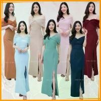 ราคา ชุดไปงานแต่ง ชุดไปงานแต่งงาน ชุดเดรส Wedding Dress ชุดเดรส ชุดออกงาน AP036 เกรดพรีเมี่ยม เดรสยาว เกาะอกมุ้ง มีฟองน้ำ งานแต่งงาน ชุดราตรี Dress (1731766009244977794)