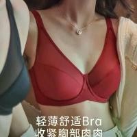ราคา Wedding Red Large Bust Minimizing Bra for Women, Thin Sexy Push-Up Comfortable Gathered Seamless Bra for Zodiac Year (1732420317401155082)