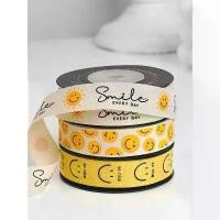 ราคา ริบบิ้นผ้าพิมพ์ลาย Smiley Ribbon, Thank you Ribbon ริบบิ้น สมายลี่ ริบบิ้น ขอบคุณ ริบบิ้นของขวัญ ริบบิ้นกล่องเค้ก ริบบิ้น Streamers (1731192214738011594)