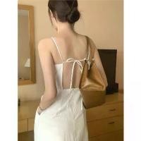 ราคา พร้อมส่ง back ribbon dress C2771 เดรสยาวมินิมอล เดรสยาวโชว์หลัง มี 2 สี ขาว ดำ (1729984139617011832)