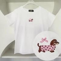 ราคา DOGG Ribbon Tshirt เสื้อยืดปักลายน้องหมามีโบว์ผ้ายูนิ (1730791271050349375)