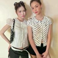 ราคา เสื้อคอบัวผูกโบว์ ribbon Blouses ผ้าทออก 32-50+ เสื้อแฟชั่น เสื้อสาวอวบ (1732231801401476803)