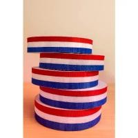 ราคา เทป ริบบิ้นผ้าลายธงชาติ ribbon พิมพ์ลายธงชาติ มี 4 ขนาด ยกม้วน 50 หลา จำนวนเยอะกว่าที่อื่น (1731715225493997019)
