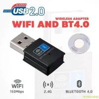 ราคา TBYNHLIANG COD USB Bluetooth 4.0 ADAPTER Dongle, 150M Wireless WiFi Network LAN CARD + บลูทูธ V4.0 สำหรับเดสก์ท็อปพีซีแล็ปท็อป (1732426517992998166)