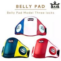ราคา เป้าท้อง เป้าป้องกันหน้าท้อง Raja Boxing Belly Pad Model Three Locks (หนังไมโครไฟเบอร์แท้ 100%) (1729646411643128473)