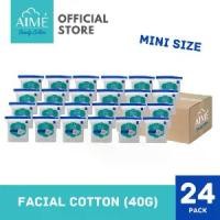 ราคา [เก็บเงินปลายทาง] AIME Cotton Pad 40G, เอเม่ สำลีแผ่นทำความสะอาดผิวหน้าห่อเล็ก (24 ห่อ) (1731272052640286219)