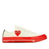 ราคา Club 21 – COMME des GARÇONS PLAY – Converse Low-Top Chuck70 Red Sole (White) (1732441349061903708)