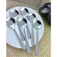 ราคา CODช้อนซุปคาว ช้อนตักซุป ช้อนตักแบ่ง ช้อนกลาง หนา 2.0 มม หลุมช้อนลึก แข็งแรง ( 6 ชิ้น / ชุด ) Twin Fish #48TikTok (1731503828847003171)