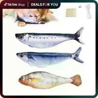 ราคา ของเล่นแมวสัตว์เลี้ยง, ของเล่นแมวแบบโต้ตอบ, ของเล่น Flopping Fish Bitesized Realistic, 3 แพ็ค, ปลาแมคเคอเรล/ปลาซาร์/ปลาหมึกสีเหลือง, 7.1 นิ้ว, เปิดใช้งานการกวนด้วยแตะ, แคทนิป, ชา (1732107360619169223)