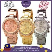 ราคา นาฬิกาผู้หญิง, Geneva หรูหรา, สแตนเลส, โครโนกราฟเพชร, ของแท้, [Promo watchgod], Jam Tangan Wanita Perempuan (1731509838900661228)