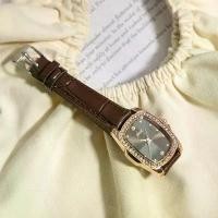 ราคา นาฬิกาลำลองสำหรับผู้หญิง นาฬิกาสายหนัง นาฬิกาควอทซ์สี่เหลี่ยม นาฬิกาข้อมือหน้าปัดสี่เหลี่ยมคลาสสิก แฟชั่น jam tangan perempuan (1729709042758944912)