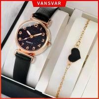 ราคา ชุดนาฬิกาควอทซ์สตรีทไลท์สตรีท, 2 ชิ้น/เซ็ต, นาฬิกา, สร้อยข้อมือ, สายหนัง, สำหรับสุภาพสตรี, แฟชั่น, ชุดสตรีท, [Jam Tangan + Gelang Wanita] (1729643160769891042)