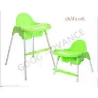 ราคา [COD] โต๊ะเก้าอี้กินข้าวเด็ก เก้าอี้ทานข้าวเด็กทรงสูง Highchair รุ่นGCFC04-GREEN (1732260442413827833)