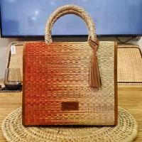 ราคา Kathy Blended Orange (กระเป๋าทอมือหนังแท้) (1732433952045302830)