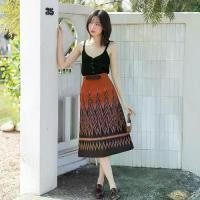 ราคา APRIL'S | SI-RI Skirt กระโปรงผ้าฝ้ายย้อมคราม รุ่นสิริ สี Orange-brown (1730212536690706863)