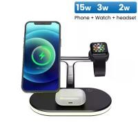 ราคา แท่นชาร์จไร้สาย LED, HOCE, สำหรับ iPhone 12, 13 Pro, 12, 13 Mini, ที่ชาร์จ Magsafe, เข้ากันได้กับ Apple Watch, Airpods Pro และ Macsafe, แผ่นรองชาร์จไร้สาย (1732485032857929007)